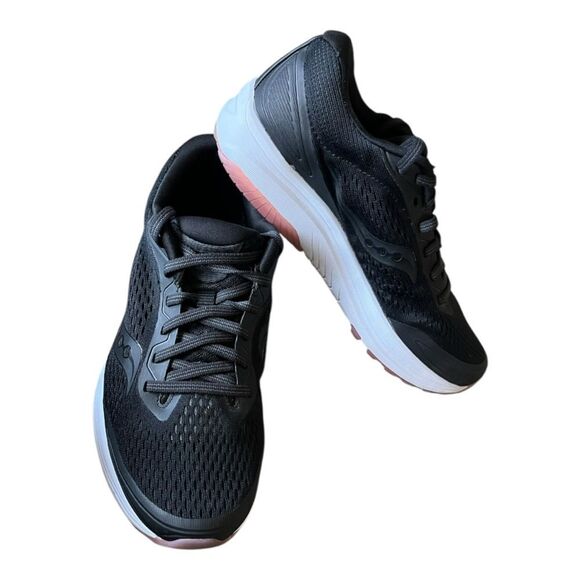 Saucony Black and White Athletic Shoes with Cushioned Midsole - Picture 7 of 7